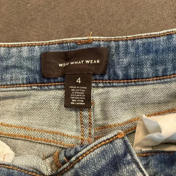 Who What Wear Jeans Embroidered Capri Crop Jeans Women’s 4 Medium Wash Vintage - Picture 7 of 13